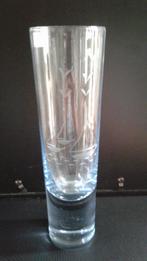Kristal,fjordglas,Zweden ,vaas/glas, blauwe tint,3 scheepjes, Antiek en Kunst, Antiek | Glas en Kristal, Ophalen of Verzenden