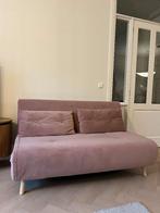 Slaapbank, Sofa Bed in Velvet Pink, Huis en Inrichting, Ophalen, Gebruikt, Minder dan 75 cm, Tweepersoons