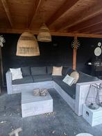 Loungebank hoek steigerhout, Tuin en Terras, Tuinsets en Loungesets, Ophalen, Zo goed als nieuw, Steigerhout, Bank