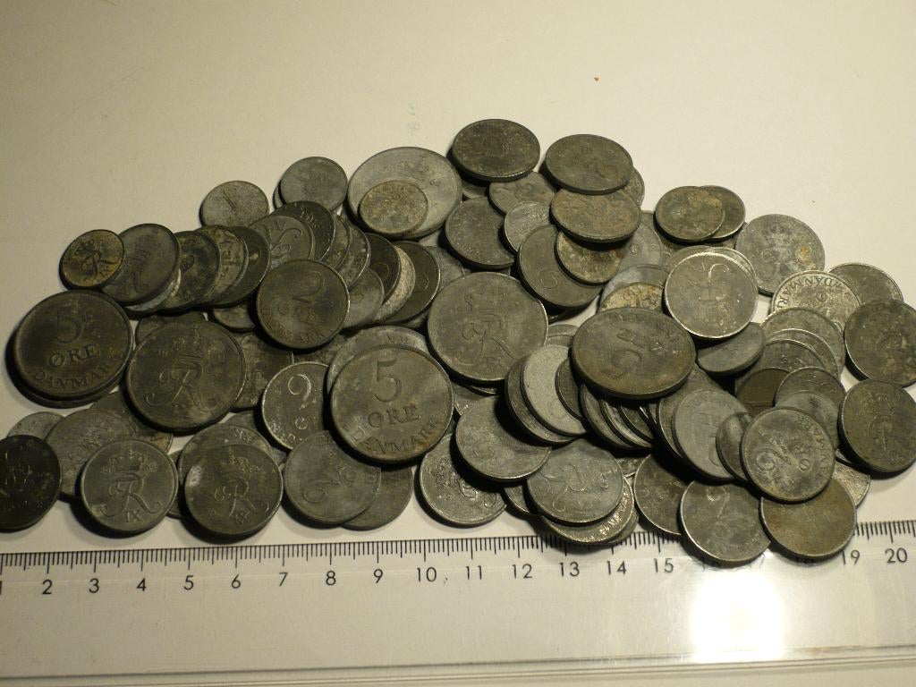 Meer dan 120 oude bodemvondsten munten, Frederik IX, Denmark, Ophalen of Verzenden, Buitenland, Munten