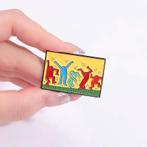 KEITH HARING Kunst Enamel pin broche, Verzamelen, Ophalen of Verzenden, Nieuw, Transport