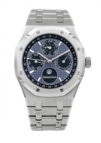 Audemars Piguet Royal Oak Perpetual Calendar 26574ST, Sieraden, Tassen en Uiterlijk, Sporthorloges, Nieuw, iOS, Blauw, Waterdicht