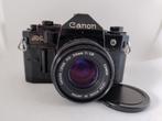 Canon A1 Camera met originele Canon 50mm 1:1.8 lens +lensdop, Audio, Tv en Foto, Fotocamera's Analoog, Ophalen of Verzenden, Gebruikt