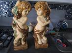 Twee grote gipsen engelen, Antiek en Kunst, Ophalen of Verzenden