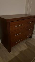 Houten commode met lades, Huis en Inrichting, Kasten | Ladekasten, Gebruikt, 100 tot 150 cm, 3 of 4 laden, Overige houtsoorten