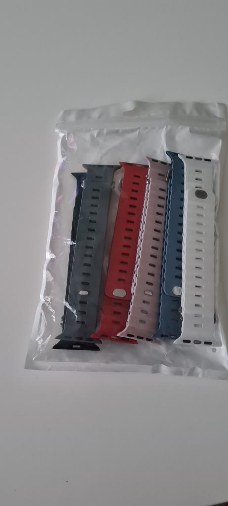 Horlogebandjes - Set van 6, Sieraden, Tassen en Uiterlijk, Activity trackers, Nieuw, Android, Zwart, Ophalen of Verzenden