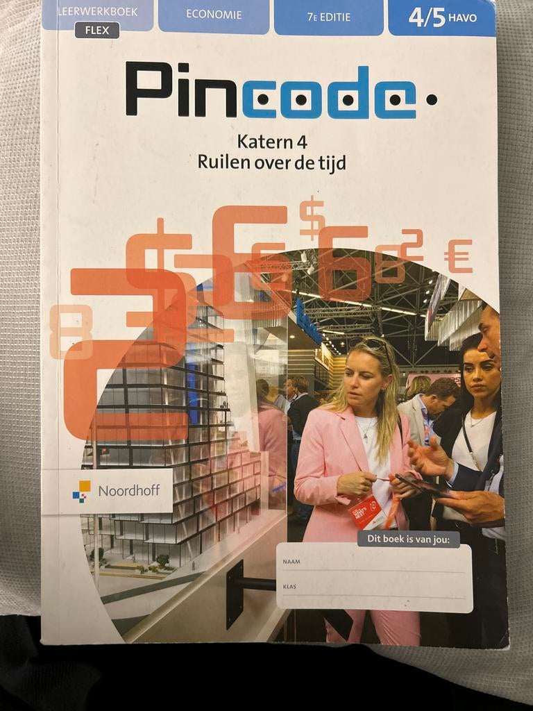 Pincode Economie HAVO 4/5 - Katern 4, Boeken, Ophalen of Verzenden, Zo goed als nieuw, HAVO, Economie
