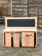 Stijgerhouten speeltafel met krijtbord, Ophalen, Gebruikt
