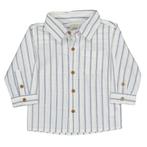 Zeeman - crème blauw gestreept overhemd | maat 80, Kinderen en Baby's, Babykleding | Maat 80, Zeeman, Ophalen of Verzenden, Zo goed als nieuw