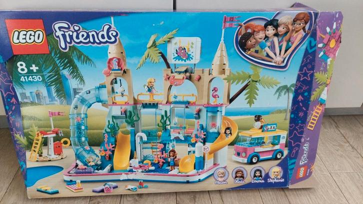 Lego Friends 41430 glijban zwembad Compleet, Kinderen en Baby's, Speelgoed | Duplo en Lego, Zo goed als nieuw, Ophalen of Verzenden