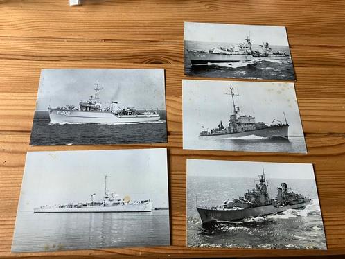 5 kaarten Koninklijke Marine schepen, Verzamelen, Militaria | Algemeen, Marine, Foto of Poster, Nederland, Ophalen of Verzenden