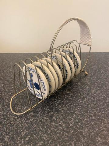 Vintage Bowling Onderzetters met Houder beschikbaar voor biedingen