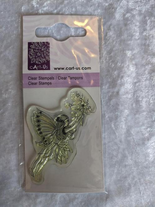 Nieuwe Clearstamp Elf with star, Cart-Us, vlindermeisje, Hobby en Vrije tijd, Stempelen, Nieuw, Clearstamp, Ophalen of Verzenden