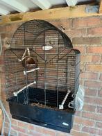 Vogel kooi met nest kast, Dieren en Toebehoren, Ophalen of Verzenden, Gebruikt, Hout, Vogelkooi