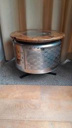 Bijzettafel/ vitrine tafel draaibaar,  vintage, retro, apart, Huis en Inrichting, Ophalen, Nieuw, Rond, Minder dan 55 cm