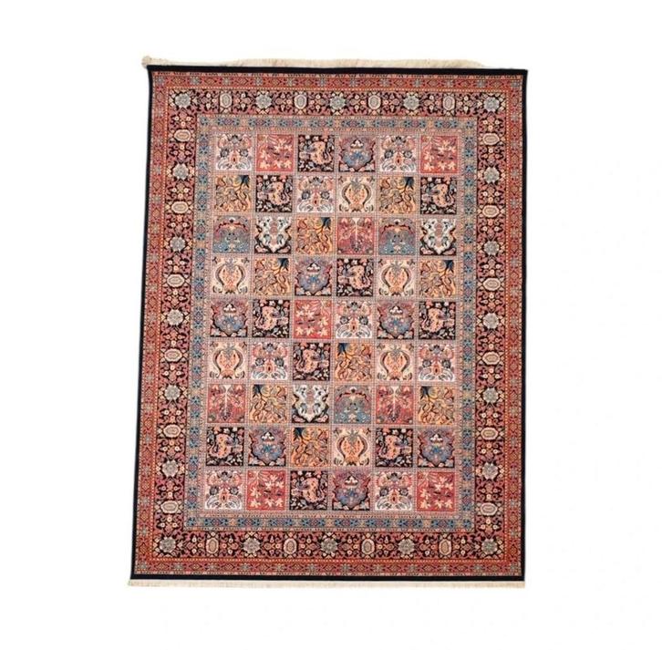 Nieuw oosters vloerkleed vlakken blauw roze wol 240x320cm, Huis en Inrichting, Stoffering | Tapijten en Kleden, Gebruikt, 200 cm of meer