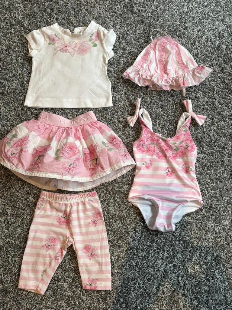Monnalisa 5 delig setje 6 maanden, Kinderen en Baby's, Ophalen of Verzenden, Zo goed als nieuw, Meisje, Setje