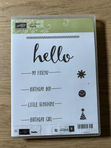 Stampin' Up! Hello Stempelset beschikbaar voor biedingen