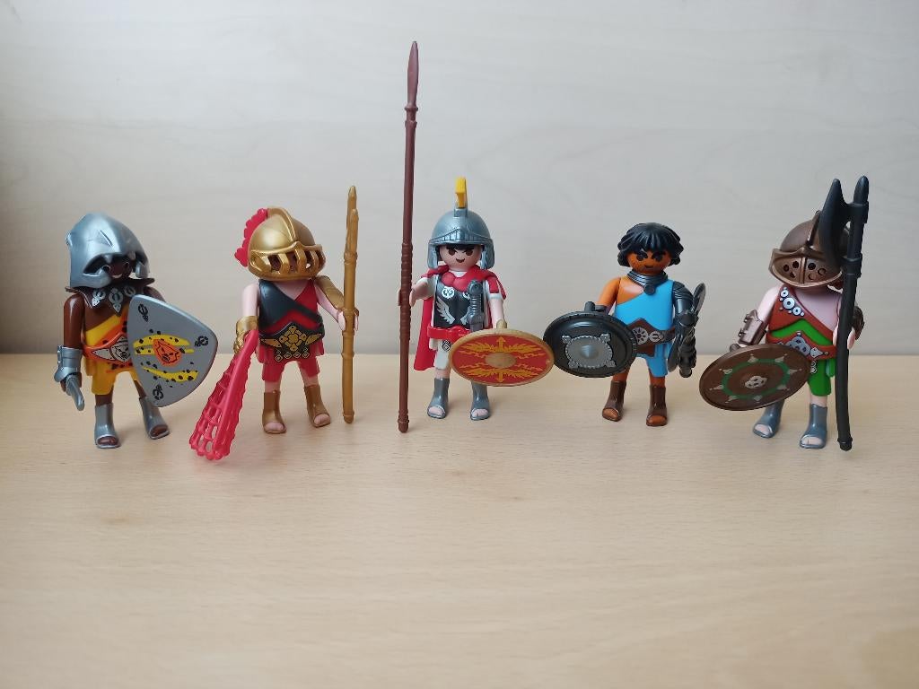 P622 – 6589,6590 en 6491 – 4 gladiatoren en Romeinse tribuun, Kinderen en Baby's, Speelgoed | Playmobil, Ophalen of Verzenden