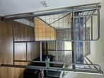 Metalen hoogslaper met bureau, excl. matras, Ophalen, Hoogslaper, Eenpersoons, 200 cm