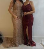 Avondjurken, Kleding | Dames, Jumpsuits, Ophalen of Verzenden, Zo goed als nieuw, Beige