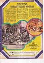 Retro reclame 1976 Honda brommer eeuwige vakantie, Verzamelen, Ophalen of Verzenden, Huis en Inrichting
