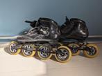 Skeelers Maple carbon maat 47 – met Powerslide 4x100 frame &, Ophalen, Gebruikt, Heren, Inline skates 4 wielen