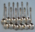 12 Verzilverde theelepeltjes apostelen, Ophalen of Verzenden