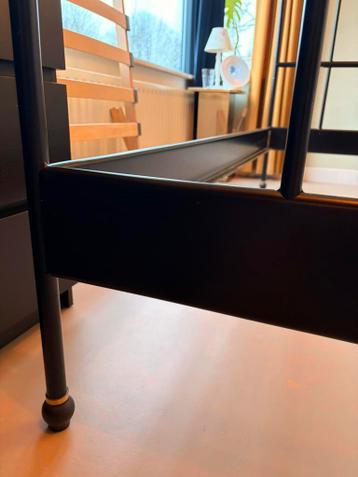 Bedframe 160x200, ikea, zwart met goud, spijlen - afbeelding 6