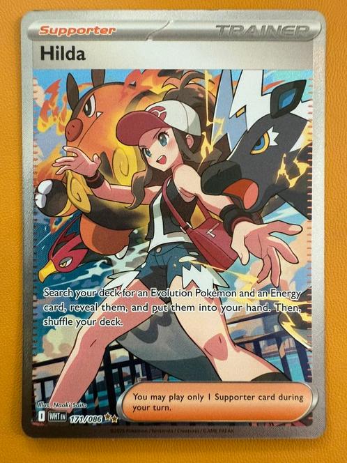 Hilda (WHT 171) - White Flare Engels, Hobby en Vrije tijd, Verzamelkaartspellen | Pokémon, Zo goed als nieuw, Losse kaart, Ophalen of Verzenden