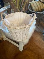 Nieuwe witte rotan mand met voering Hema, Mand, Rond, Nieuw, Ophalen of Verzenden