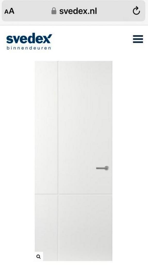 Nieuw Svedex binnendeur extra wit FM 55, Doe-het-zelf en Verbouw, Deuren en Horren, Nieuw, Binnendeur, 200 tot 215 cm, Minder dan 80 cm