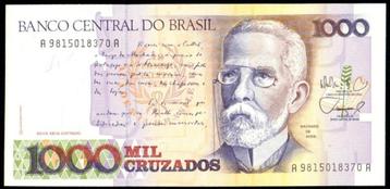 Bankbiljet - Brazilië 1000 Cruzados 1988 UNC beschikbaar voor biedingen