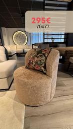 Showroom Fautuil Taupe, Ophalen, 75 tot 100 cm, Zo goed als nieuw, Stof