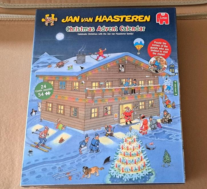 Jan van Haasteren Advent Kalender 2025 🎄🎄, Hobby en Vrije tijd, Denksport en Puzzels, Zo goed als nieuw, Legpuzzel, 500 t/m 1500 stukjes