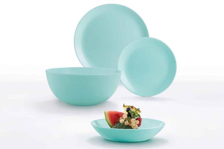 Serviesset 19-delig Diwali Turkoise, Huis en Inrichting, Keuken | Servies, Nieuw, Compleet servies, Overige stijlen, Overige materialen