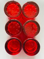 6 Glazen Waxinelichtjes Rood NIEUW, Overige materialen, Nieuw, Ophalen of Verzenden, Minder dan 25 cm