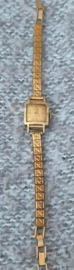 Oud goldplated klokje horloge 17 rubis goud verguld, Ophalen of Verzenden