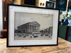 Antieke Litho “Église de la Madeleine” Parijs, 1861, Ophalen of Verzenden