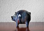 KLEINE Vintage Drip Glazed Spaarpot Spaarvarken Varken 7 cm, Verzamelen, Ophalen of Verzenden, Zo goed als nieuw, Steen, Aardewerk of Keramiek