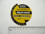 sticker ANWB WW Wegenwacht pech Nederland dag en nacht auto, Verzamelen, Stickers, Verzenden