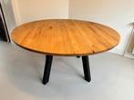 Ronde eikenhouten tafel 150cm, Huis en Inrichting, Tafels | Eettafels, Ophalen, Zo goed als nieuw, Rond, 100 tot 150 cm