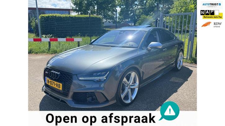 Audi RS7 Sportback 4.0 TFSI quattro Pro Line Plus Ceramic ME, Auto's, Audi, Bedrijf, Te koop, RS7, 360° camera, 4x4, ABS, Achteruitrijcamera
