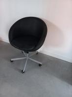 Bureaustoel zwart leer !, Ophalen of Verzenden, Zo goed als nieuw, Zwart, Bureaustoel