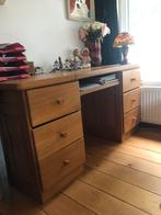 Licht massief eiken bureau, Huis en Inrichting, Bureaus, Ophalen, Zo goed als nieuw, Bureau