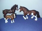 Clydesdale merrie veulen en hengst, familie set schleich, Ophalen of Verzenden, Zo goed als nieuw