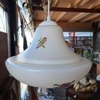 Vintage Deense glazen hanglamp, Huis en Inrichting, Lampen | Hanglampen, Ophalen, Zo goed als nieuw, Minder dan 50 cm