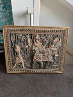 Birmaanse Kalaga wandkleed handgemaakt kunstwerk uit Myanmar, Huis en Inrichting, Ophalen, Gebruikt