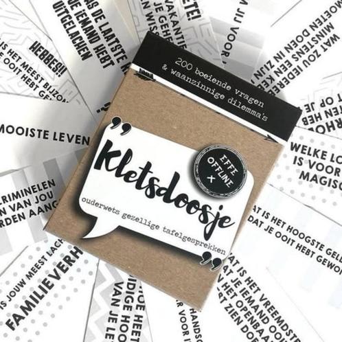 kletsdoosje, Hobby en Vrije tijd, Gezelschapsspellen | Kaartspellen, Nieuw, Ophalen of Verzenden