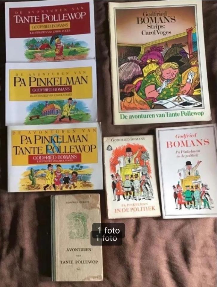 7 delen pa Pinkelman en tante Pollewop van Godfried Bomans, Boeken, Stripboeken, Gelezen, Meerdere stripboeken, Ophalen of Verzenden